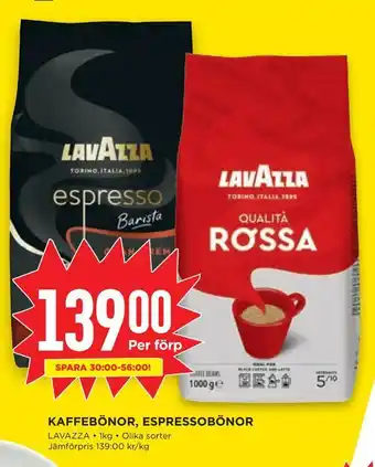 Willys Kaffebönor, espressobönor erbjuda