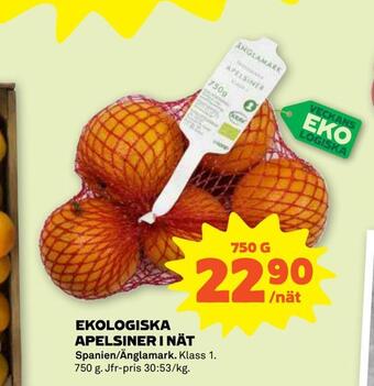 Stora Coop Ekologiska apelsiner i nät erbjuda
