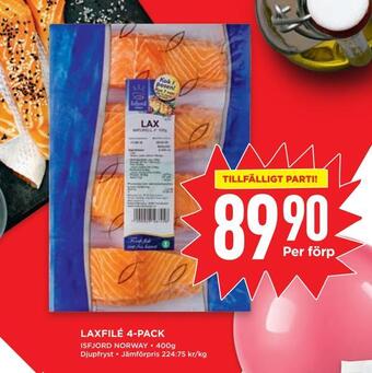 Willys Laxfilé 4-pack erbjuda