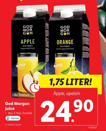 Lidl God Morgon Juice erbjuda