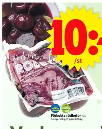 ICA Supermarket Förkokta Rödbetor erbjuda