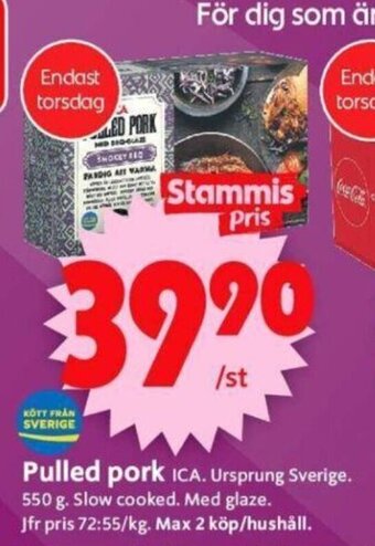 ICA Supermarket Pulled Pork erbjuda