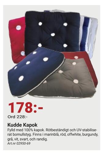 Erlandsons Brygga Kudde kapok erbjuda