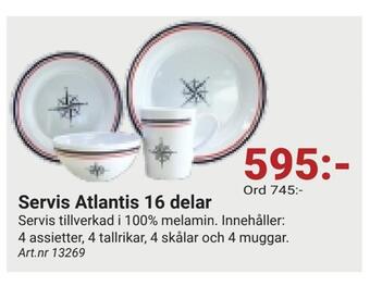 Servis atlantis 16 delar