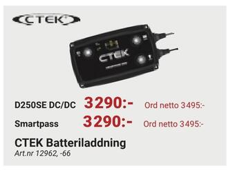 Erlandsons Brygga Ctek batteriladdning erbjuda
