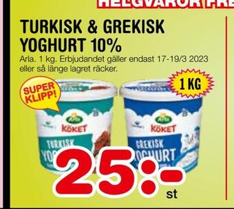 Nya Pulsen Turkisk & grekisk yoghurt 10% erbjuda