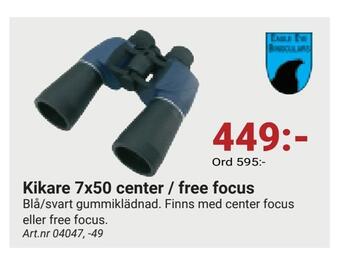 Erlandsons Brygga Kikare 7x50 center / free focus erbjuda
