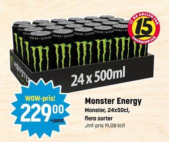 Eurocash Monster energy erbjuda
