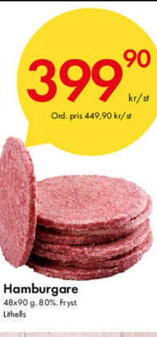 Snabbgross Hamburgare erbjuda