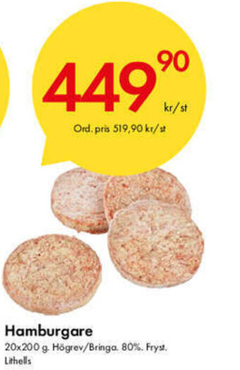 Snabbgross Hamburgare erbjuda