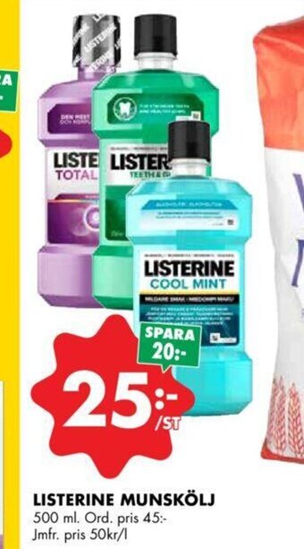 ÖoB Listerine Munskölj erbjuda