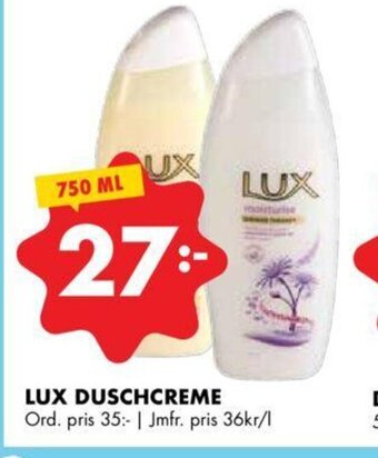 ÖoB Lux Duschcreme erbjuda