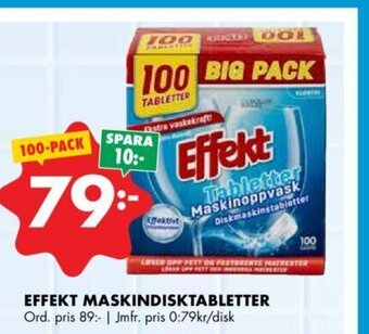 ÖoB Effekt Maskindisktabletter erbjuda