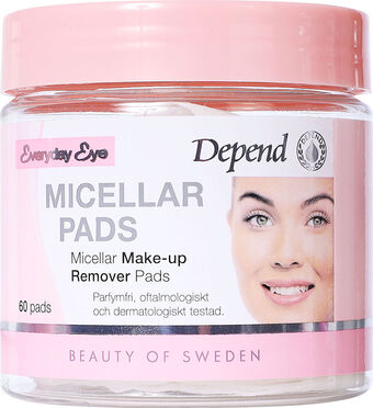 Apotek Hjärtat Depend micellar make-up remover pads 60 st erbjuda