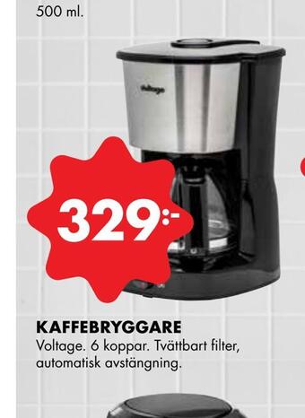 ÖoB Kaffebryggare erbjuda