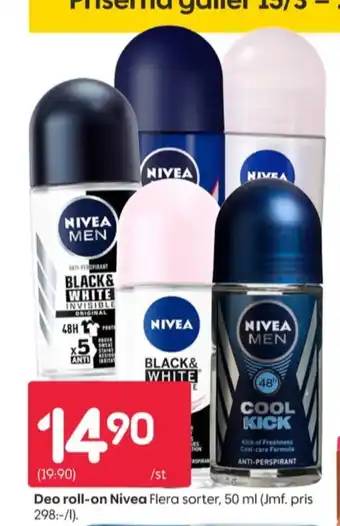 Rusta Nivea deodorant erbjuda