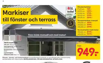 Rusta Fresh & go markiser erbjuda
