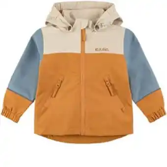 Kuling lillehammer block-färgad skaljacka honey orange/mist blue
