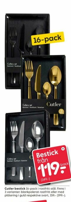 Rusta Cutler Bestick erbjuda