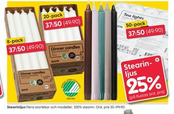 Rusta Värmeljus erbjuda