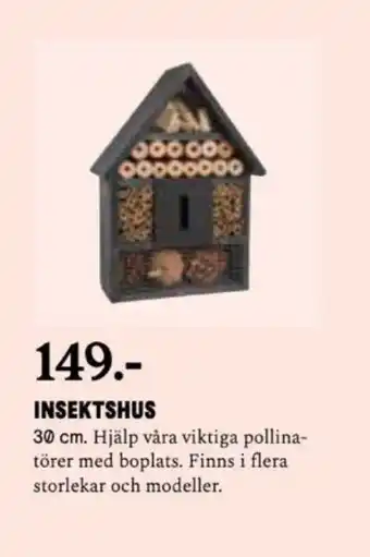Blomsterlandet Blomsterlandet insektshotell erbjuda