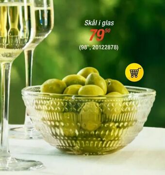 Guldfynd Skål i glas erbjuda