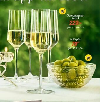 Guldfynd Champagneglas, 4-pack erbjuda