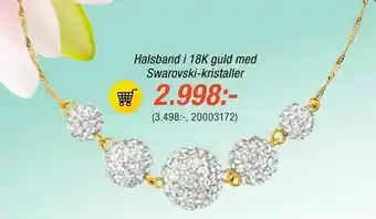 Guldfynd Halsband i 18K guld med Swarovski-kristaller erbjuda