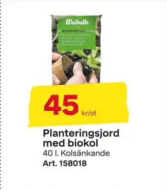 Byggmax Planteringsjord med biokol erbjuda