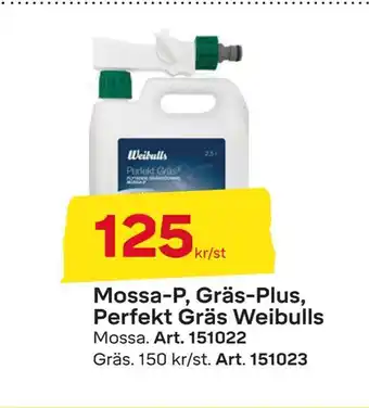 Byggmax Mossa-p, gräs-plus, perfekt gräs weibulls erbjuda