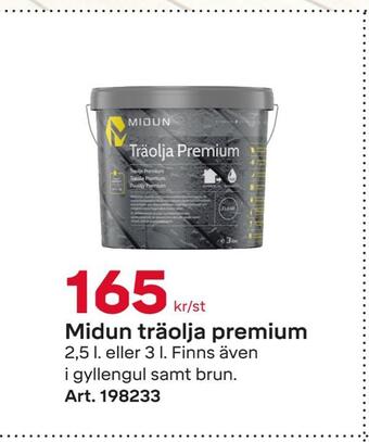 Byggmax Midun träolja premium erbjuda