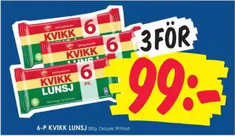 Godisfabriken 6-p kvikk lunsj erbjuda