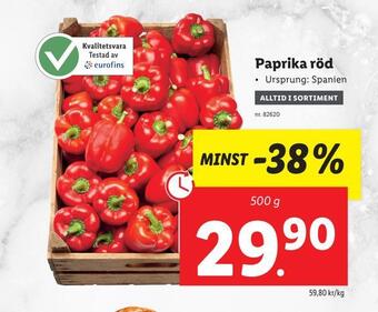 Lidl Paprika röd erbjuda