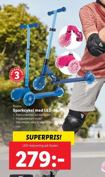 Lidl Sparkcykel med led-hjul* erbjuda