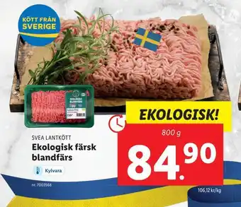 Lidl Ekologisk färsk blandfärs erbjuda