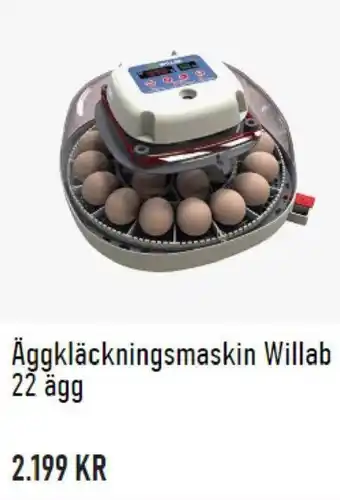 Granngården Äggkläckningsmakin Willab 22 ägg erbjuda