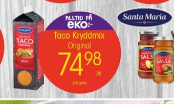 EKO Santa maria taco kryddmix erbjuda