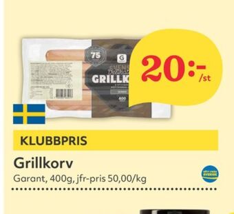 Hemköp Garant grillkorv erbjuda