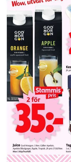 ICA Supermarket God morgon juice erbjuda