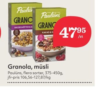 Hemköp Paulùns granola erbjuda