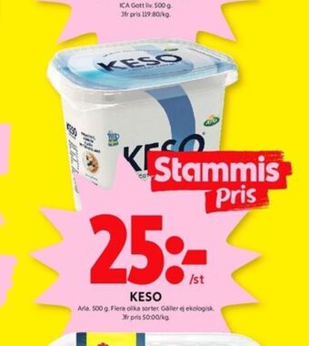 ICA Kvantum Keso cottage cheese erbjuda