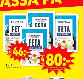 ICA Kvantum Fontana fetaost erbjuda