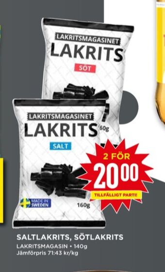 Willys Lakritsmagasinet lakrits salt erbjuda
