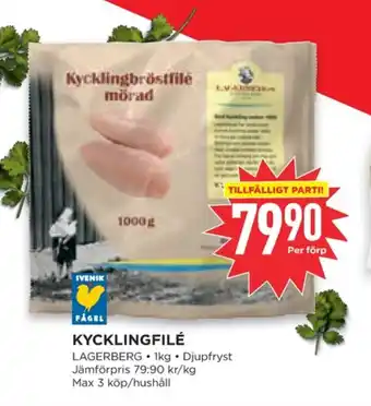 Willys Hemma Lagerbergs kycklingbröstfilé erbjuda
