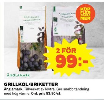 Coop Daglivs Grillkol/briketter erbjuda