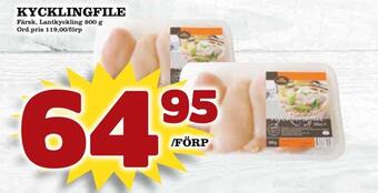 Din Mat Kycklingfile erbjuda