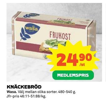 Coop Daglivs Knäckebröd erbjuda