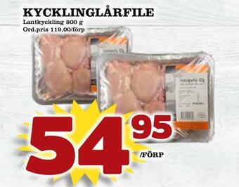 Din Mat Kycklinglårfile erbjuda