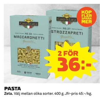 Coop Daglivs Pasta erbjuda