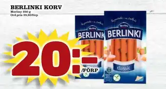 Din Mat Berlinki korv erbjuda